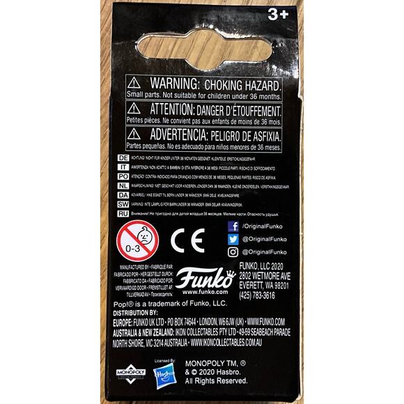 Monopoly Funko Pocket Pop Mr. Monopoly in Jail Vinyl Figure Key Chain 2020 - Picture 3 of 5